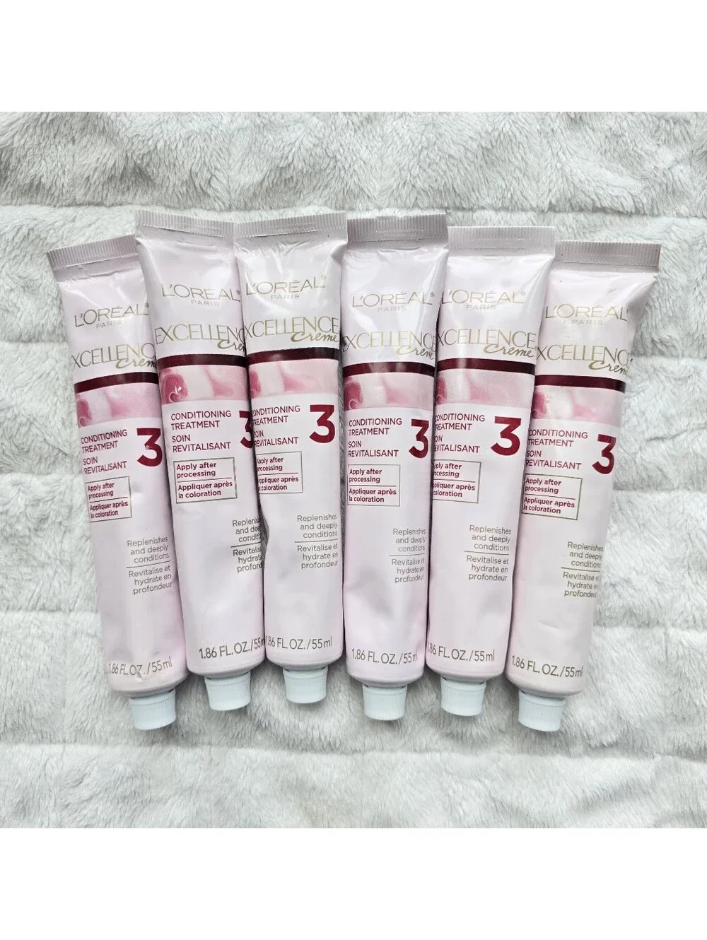 new L'oréal Excellence Creme # 3 Conditioning Treatment Color Treated Hair Tubes